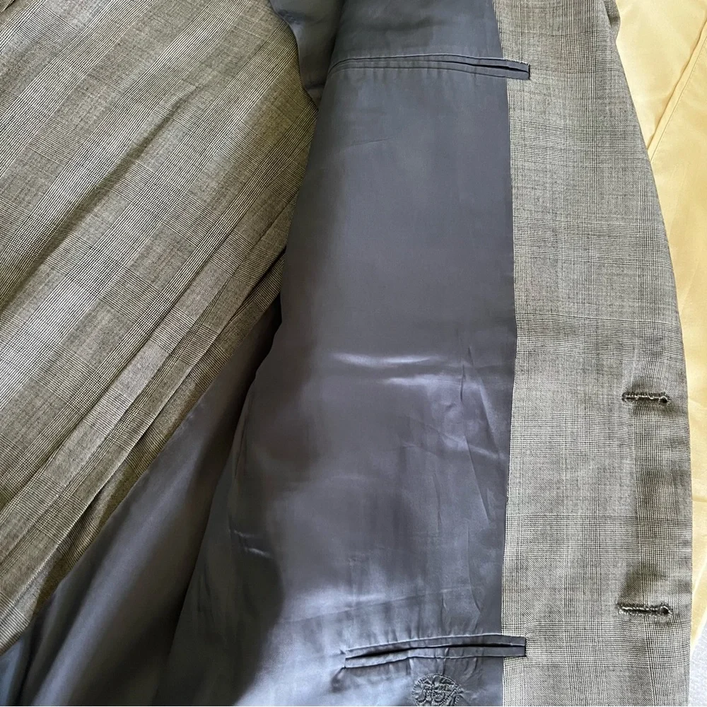 Men's Hickey Freeman 100% Wool Gray Blazer Size 46L
